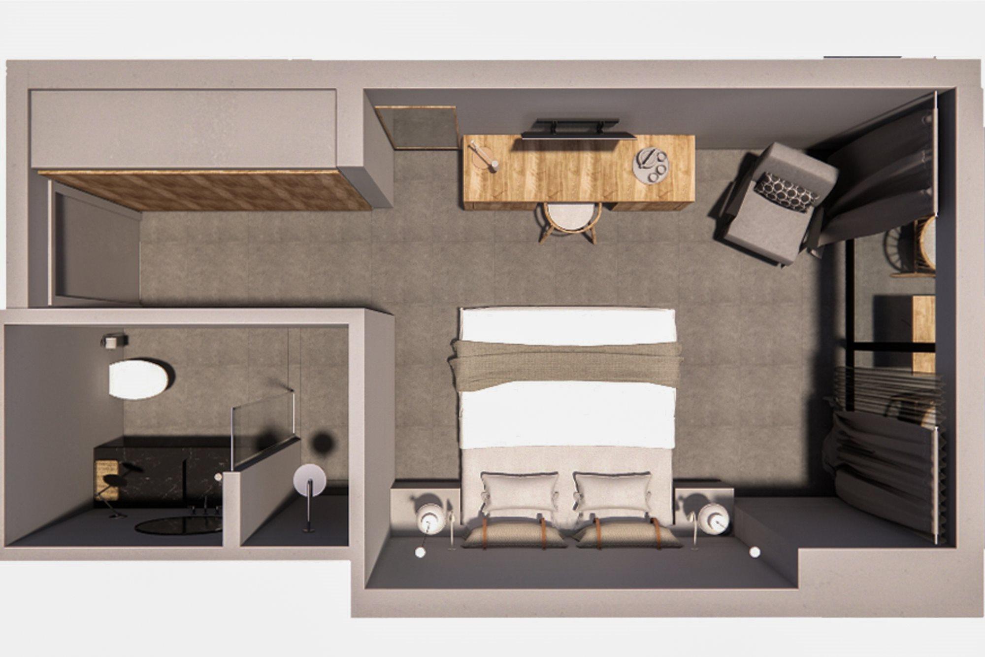 Elissa Adults-Only Lifestyle Beach Resort Kallithéa Dış mekan fotoğraf 3D rendering of a hotel room