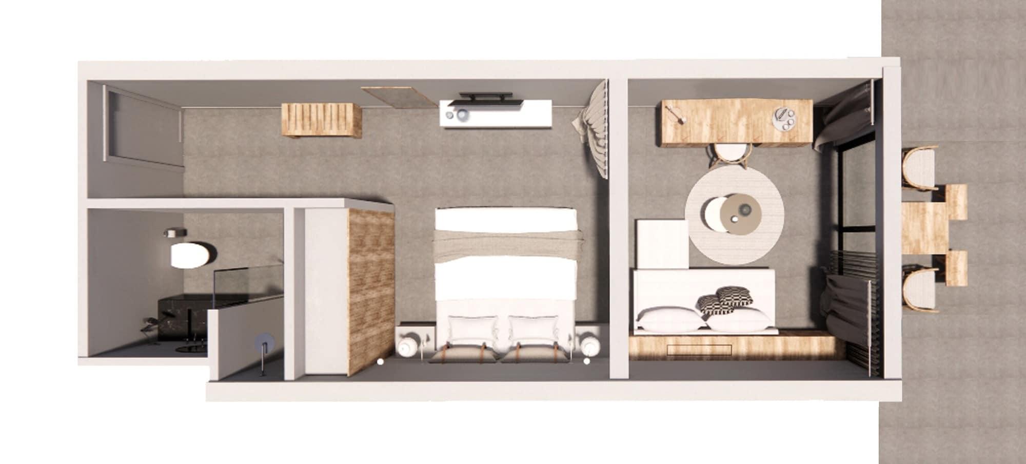 Elissa Adults-Only Lifestyle Beach Resort Kallithéa Dış mekan fotoğraf 3D rendering of a bathroom