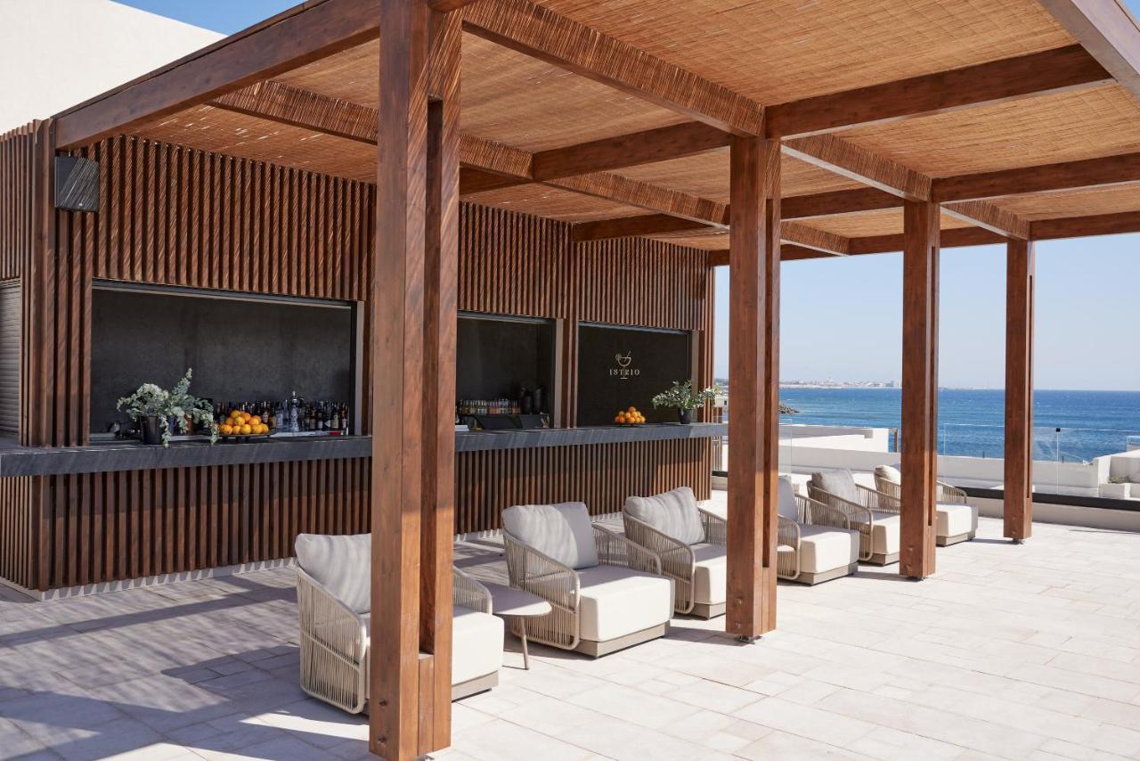 Elissa Adults-Only Lifestyle Beach Resort Kallithéa Dış mekan fotoğraf The bar at the top of the hotel